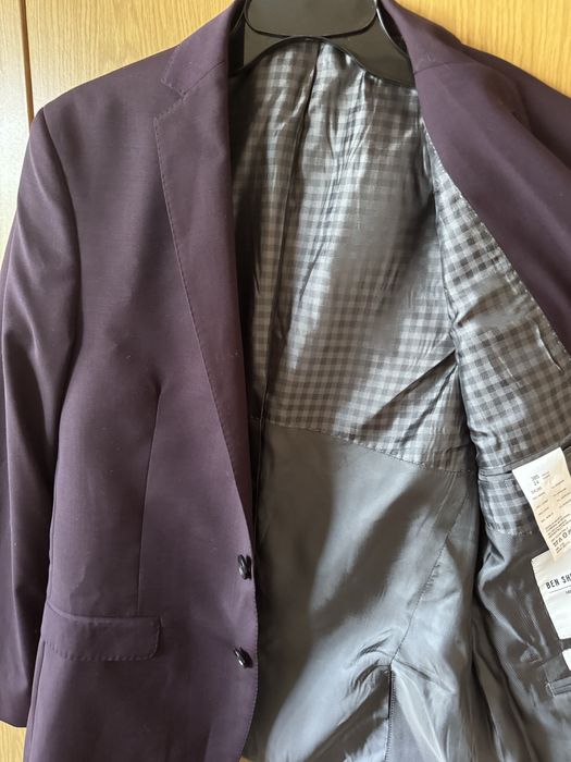 Чисто ново мъжко лилаво сако Ben Sherman, размер S, с етикет