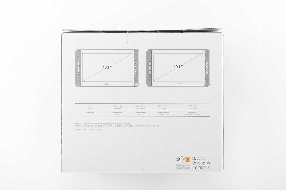 BOIFUN BFN-101 DVD / USB/ SD плейър за задна седалка 2 екрана 10,5"