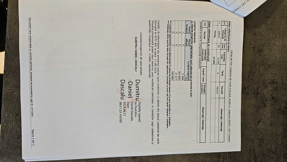 Padure -10000 mp ( 1 ha )  , comuna Cristesti - Motca , jud. Iasi .