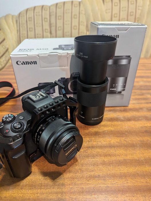 Canon EOS M50 Mark II + Canon EF-M 18-150mm + Canon EF-M 15-45mm