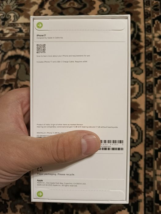Новый iPhone 17 256 gb Белый