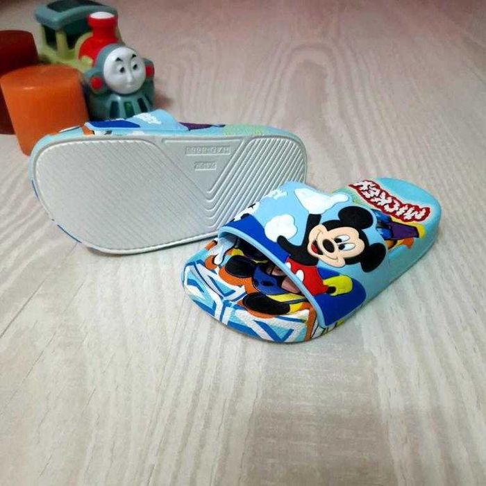 Papuci-Șlapi Mickey-Fotbal Albaștru Deschis