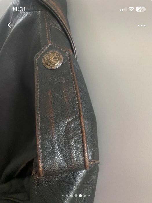 Geaca piele  rocker/ biker,vintage/distressed