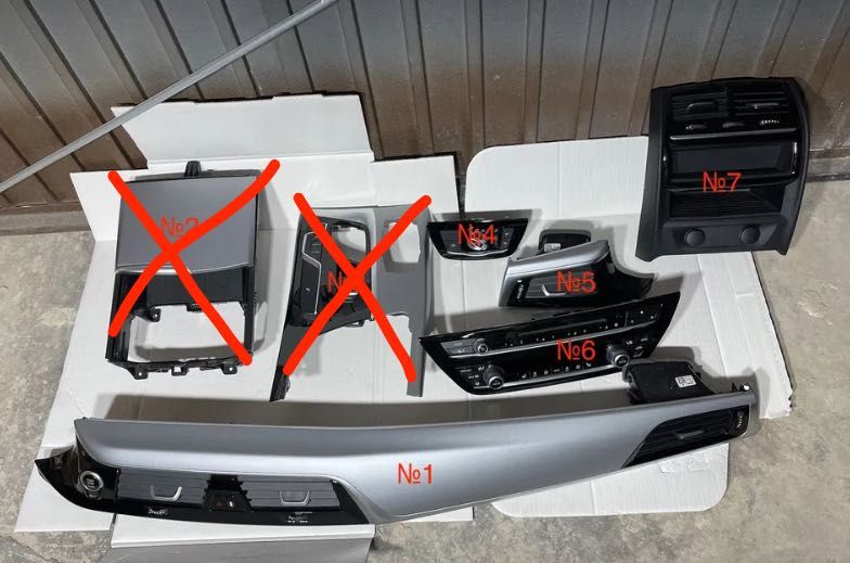 BMW 5 G trim grila ventilatie climat panel Modul încărcare Bloc lumini