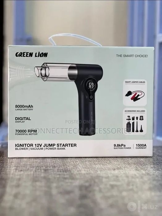 Jump starter baseus hoco green lion yesido