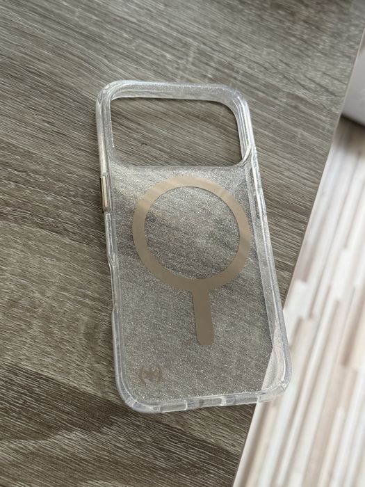 Калъф/Кейс за iPhone 17 Pro с MagSafe – прозрачен брокатен, удароустойчив