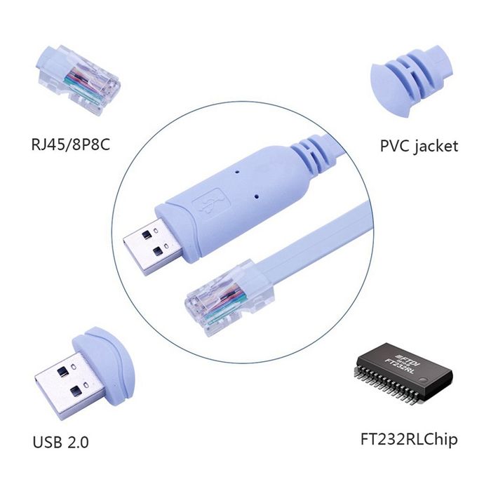 Usb rg 45/rs 232 console /консольный кабель,для Cisco, tp link и т.: 50 ...