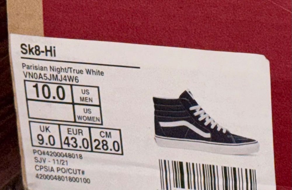 Vans Sk8 Hi оригинал