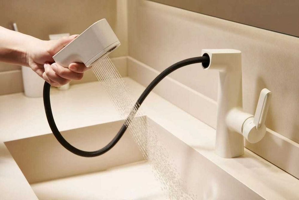 Смесител за баня с 3 режим и издърпваща се глава - W140