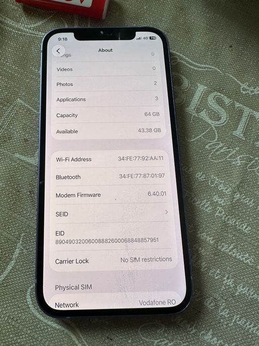 Iphone 12 ,64 gb liber retea