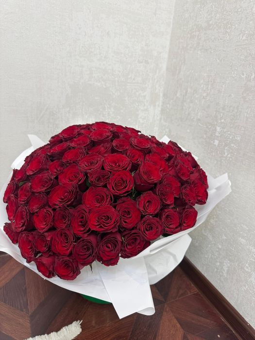 101 роза букет цветов