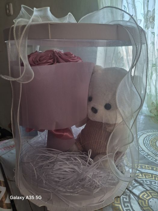 Букет с игрушкой