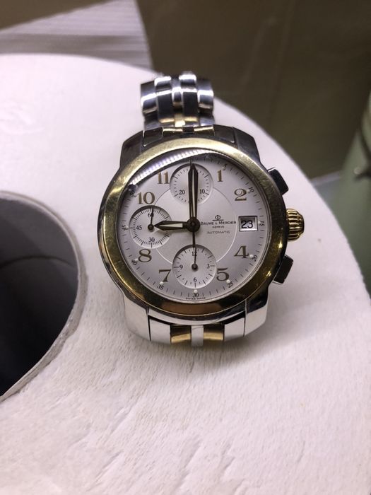 Baume mercier aur cu otel. Diametru 40