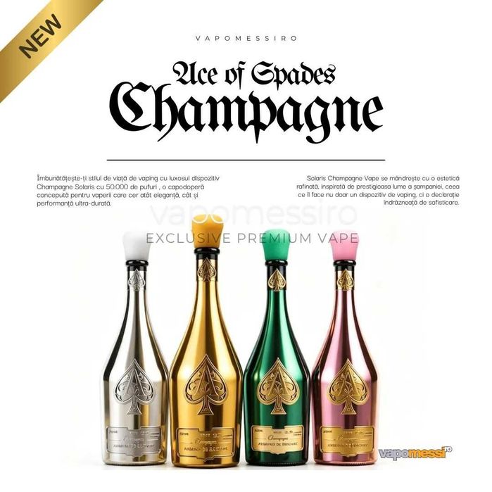Vape Noul  Champagne 50.000 puffs Reincarcabil