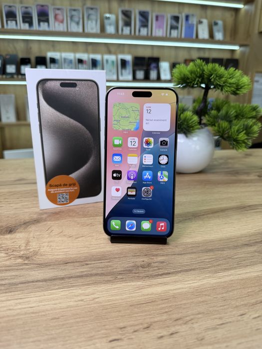 ‼️iPhone 15 Pro Max Natural 512Gb -Sanatate bat.100%- Garantie 12 luni