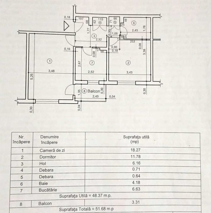 Apartament 2 camere de vânzare – Ostroveni | 52 mp | Etaj 2 | Liber
