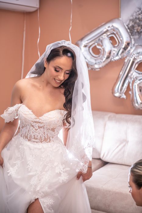 Rochie de mireasa cu corset marimea s/m