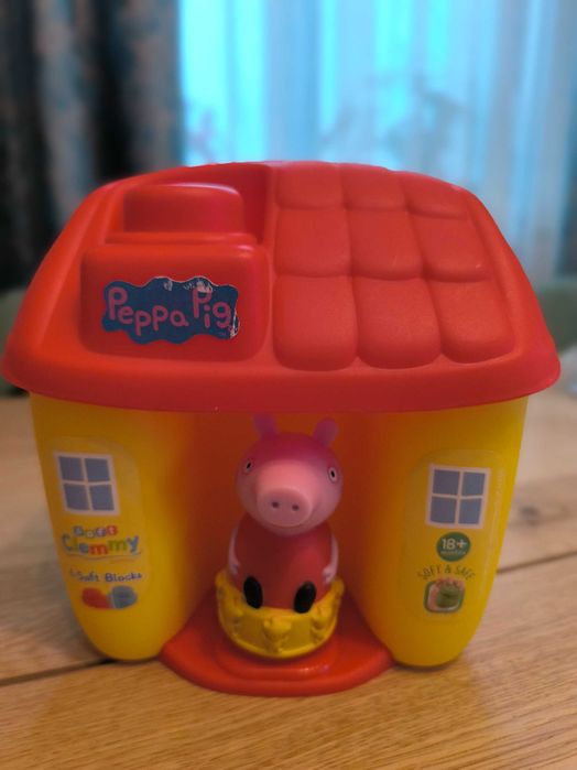 Set cuburi Soft Clemmy - Casuta Peppa Pig, 5 cuburi