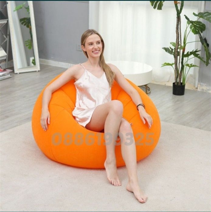 Надуваем фотьойл Пуф Барбарон, 110см Кресло за отдих