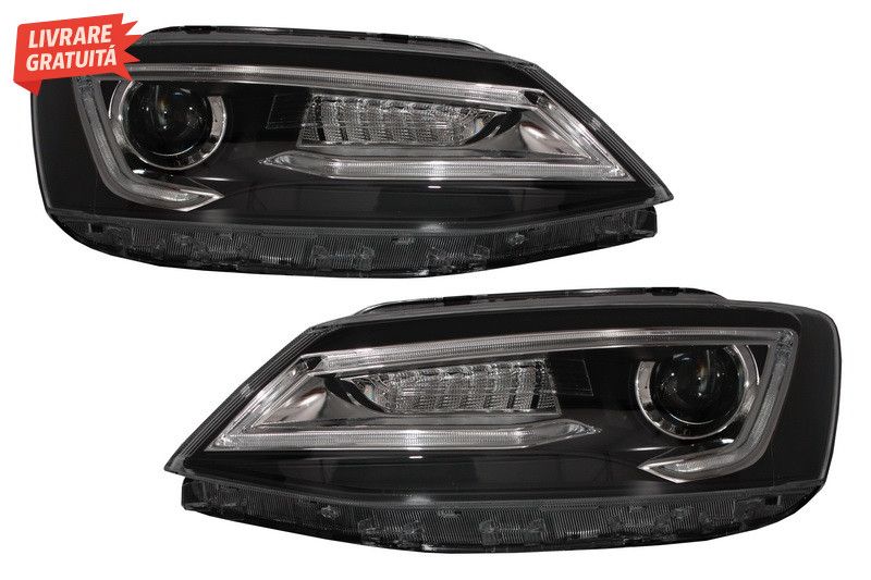 Faruri LED DRL VW Jetta Mk6 VI Non GLI (2011-2017) Semnal Dinamic Secv