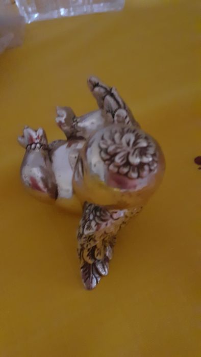 Figurină puișor placat cu argint