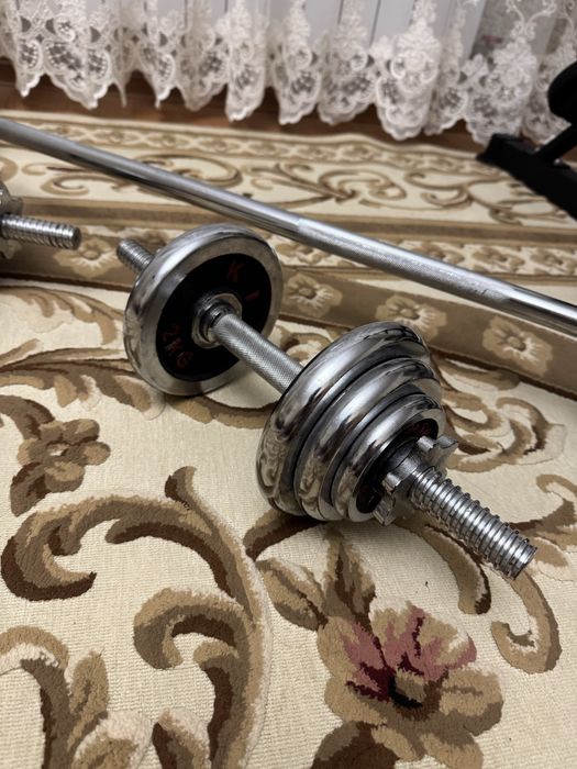 Штанга с гантелями