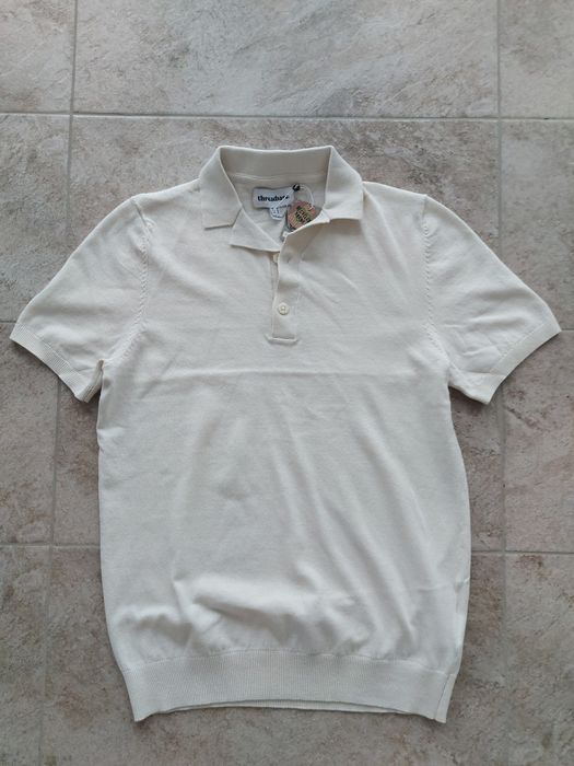 Tricou tip polo Threadbare crem, nou cu eticheta, marimea M