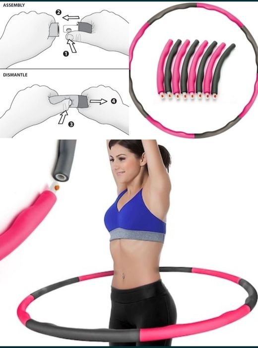 Cerc fitness masaj 8 segmente hula hoop slabit hulahoop tonifiere