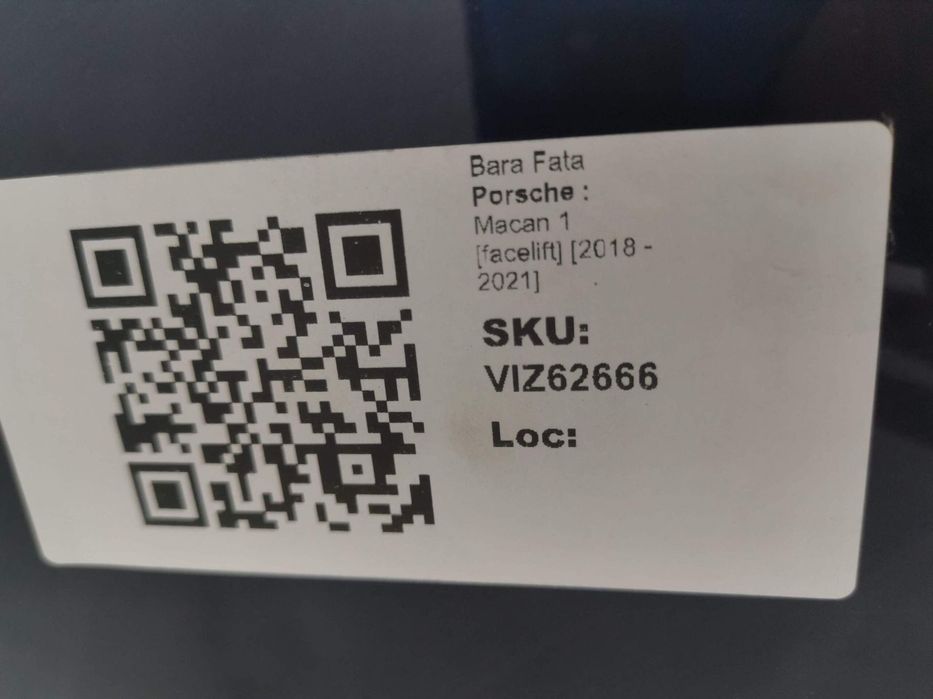 Bara Fata Porsche  Macan 1 [facelift] 2018 2019 2020 2021 GTS Original
