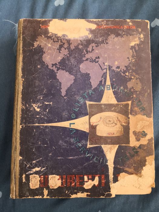 Carte telefoane lista abonatilor telefonici Bucuresti 1970