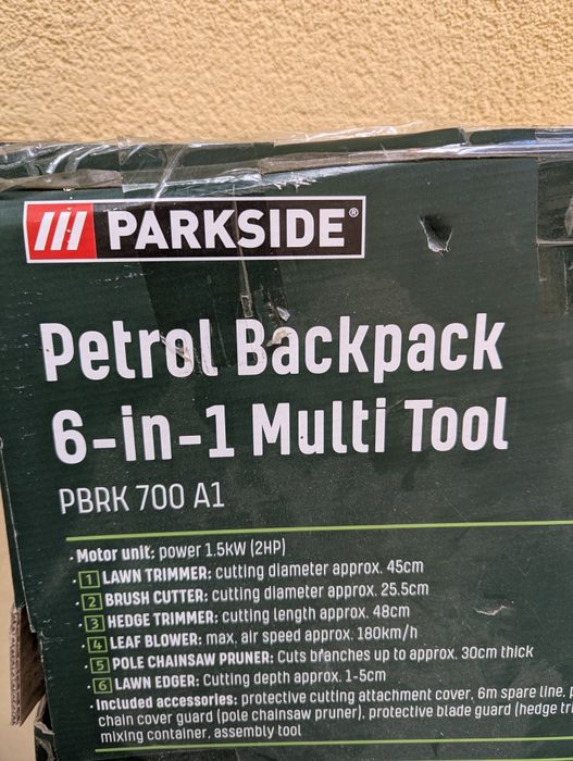 Multi tool 6 in 1 parkside motocoasa pbrk 700 a1 2 cp nou