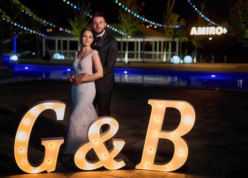 Litere Volumetrice Luminoase - Nunta, Botez, Aniversare, Corporate