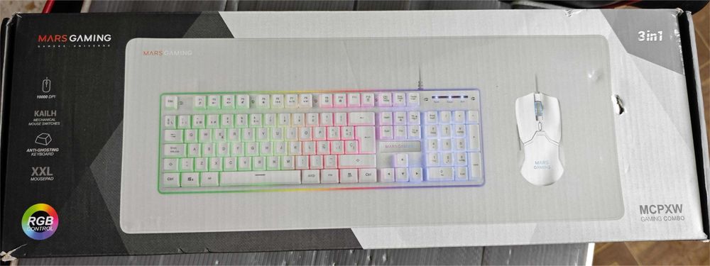 Mars Gaming MCPXW Gaming Combo, комплект 3 в 1