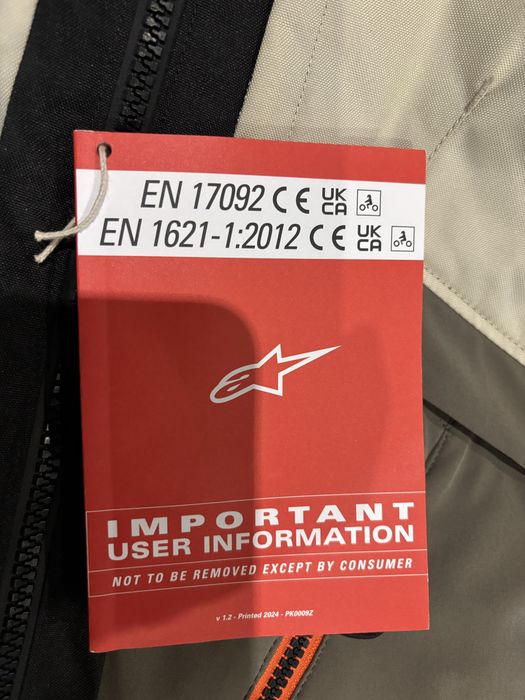 Geacă + pantaloni Alpinestars Andes V4 Drystar, L, ca nou + cadou