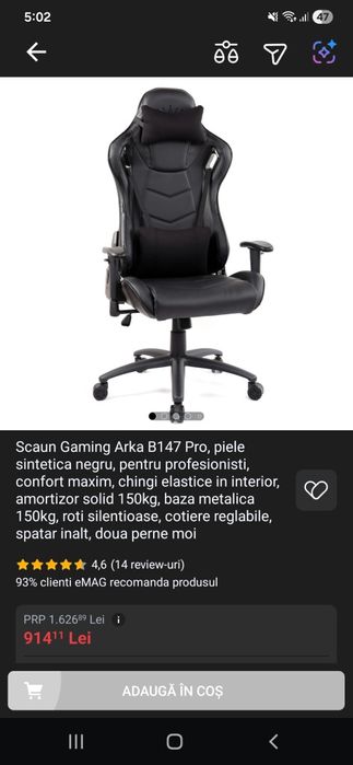 Scaun gaming Arka