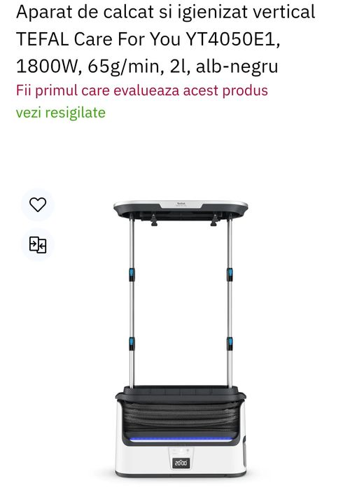 Aparat de călcat și igienizat vertical  + uscator