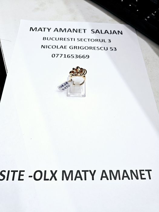 Vand inel dama din aur 14 k 4.49 g cod 519