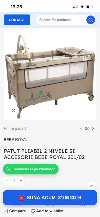 Patut pliabil pentru bebelusi