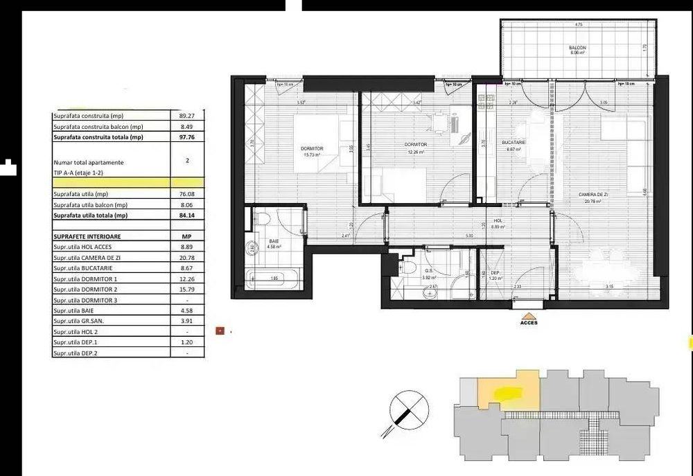 Apartament 3 camere | Parcare Inclusa | COMISION 0| Bloc Nou |