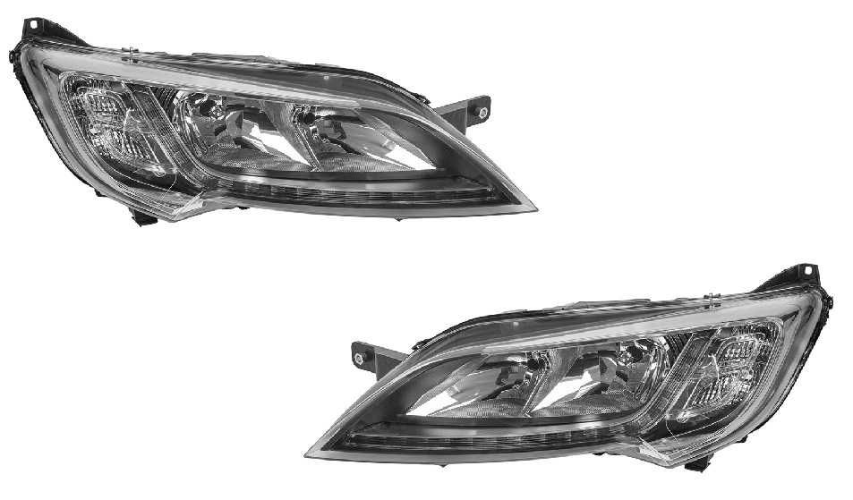 Фар Фарове за Боксер / Джъмпер / JUMPER /  2014+ с мотор - хром DRL