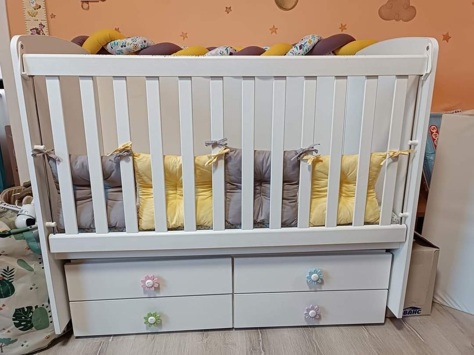 Кошара с двулицев мемори матрак с калъф за лесно изпиране + непромокае