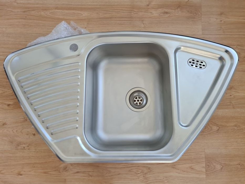 Мивка ъглова с отцедник 920х500х200 мм