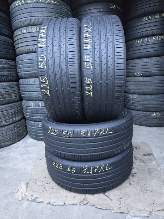 4 Anvelope Vară Continental  Contact6 225/55 R17XL Impecabile  DOT3523.
