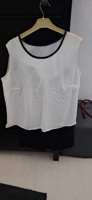 compleu de dama nou 3 piese  alb-negru  marime 50-XL pret 140 lei