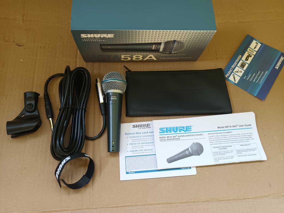 Microfon tarabane shure beta 58a Microfon dj/karaoke Microfon studio