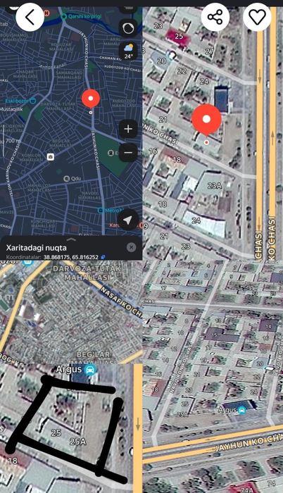 шахар марказидан уй карши шахар Уй сотилади Жайхун кучасида  жойлашган