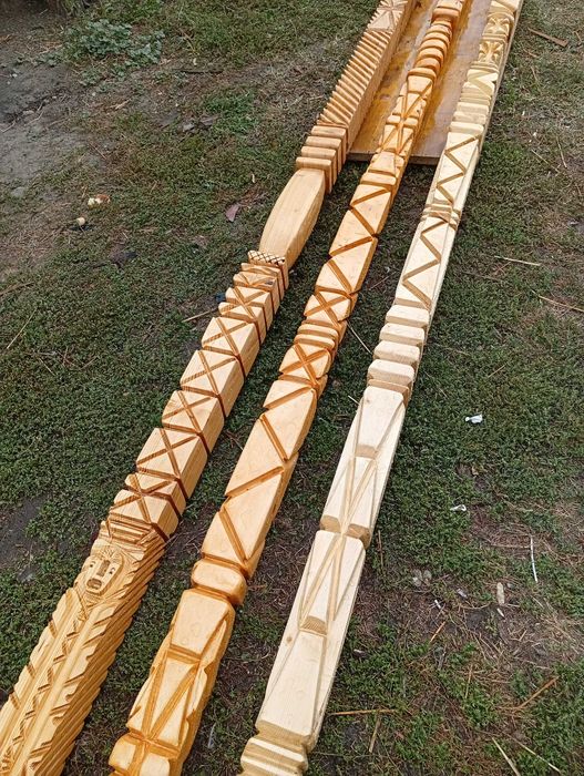 Grinzi sculptate pentru foișoare și terase