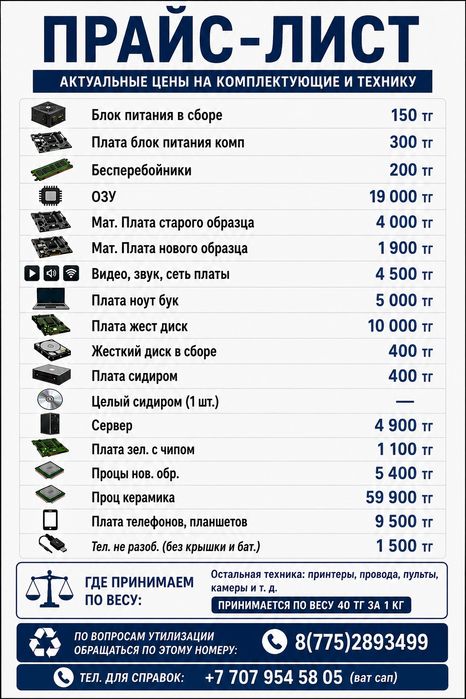 Приём не ликвидных плат