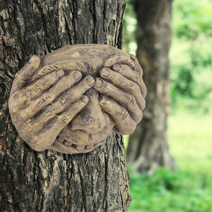 Set 3 fete de copac, decoratiuni gradina, rezistente la intemperii