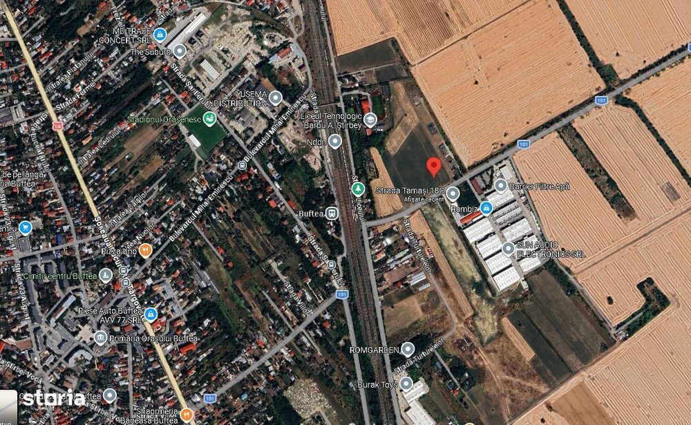 Teren de vânzare Buftea, strada Tamași, zona Gării